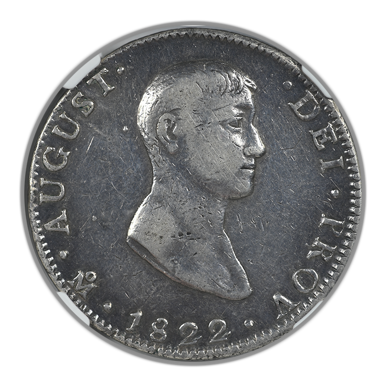 1822 MO JM Mexico 8R Reales Iturbide NGC VF35 - Early Eagle