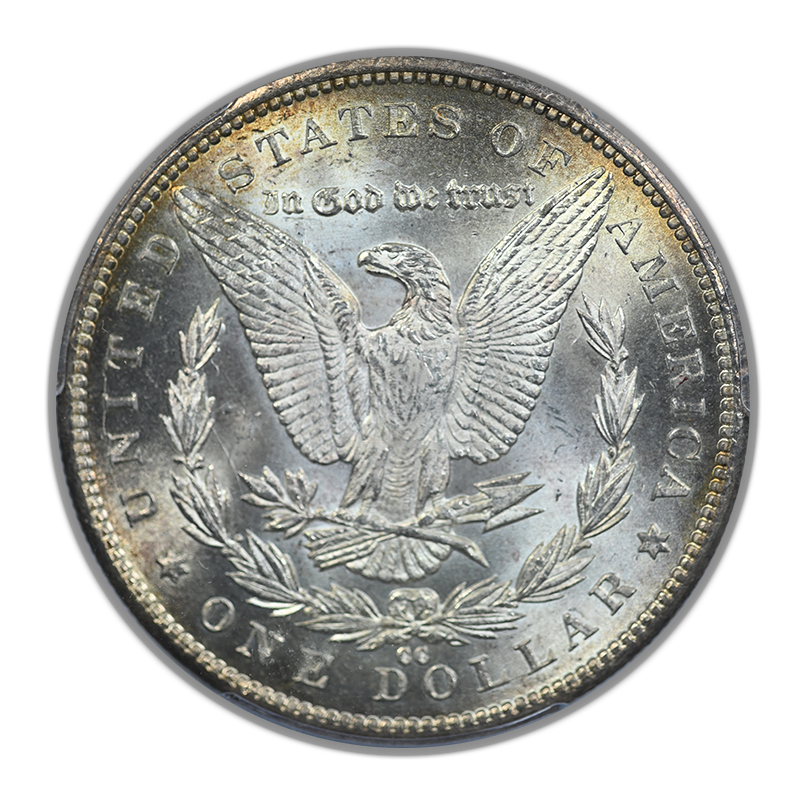 1892-CC Morgan Dollar $1 PCGS MS63 Reverse