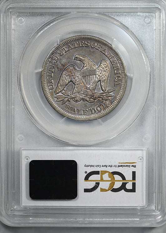 1858-S Liberty Seated Half Dollar 50C PCGS AU53