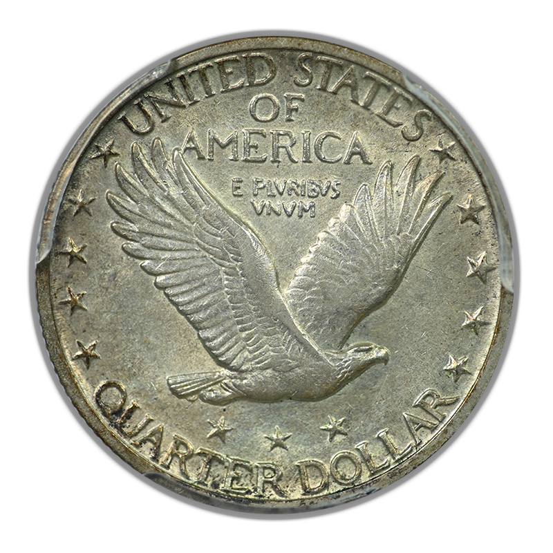 1917-S Type 2 Standing Liberty Quarter 25C PCGS AU55FH CAC - Full Head