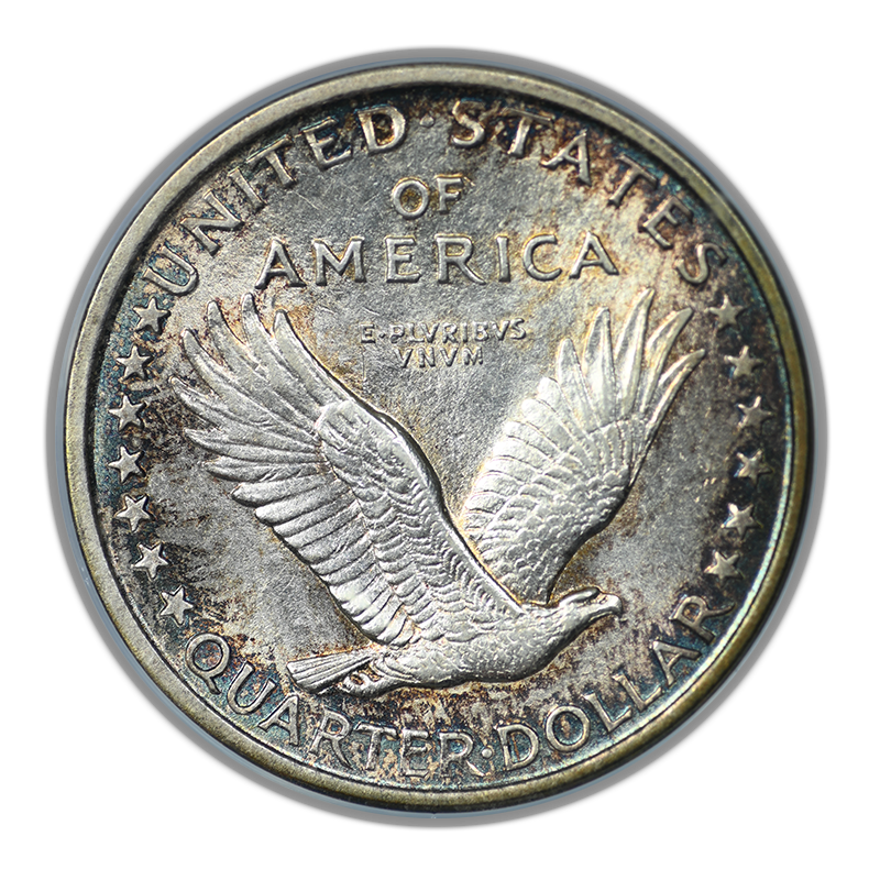 1917-S Type 1 Standing Liberty Quarter 25C ANACS MS62FH - TONED!