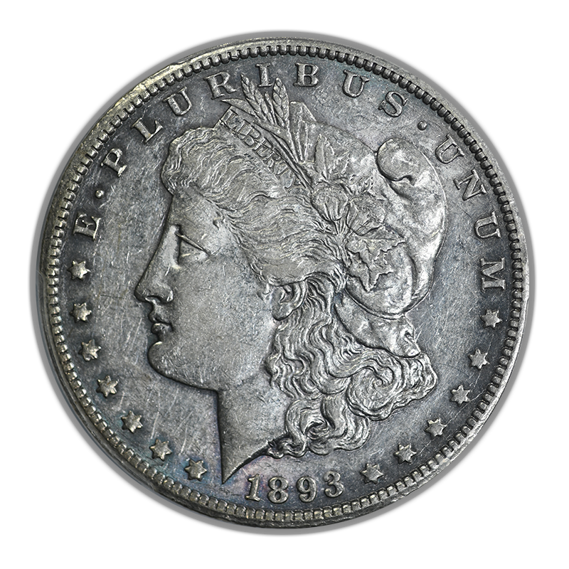 1893-CC Morgan Dollar $1 PCGS AU50 Obverse