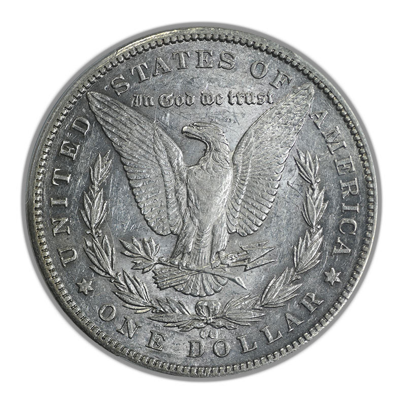 1893-CC Morgan Dollar $1 PCGS AU50 Reverse