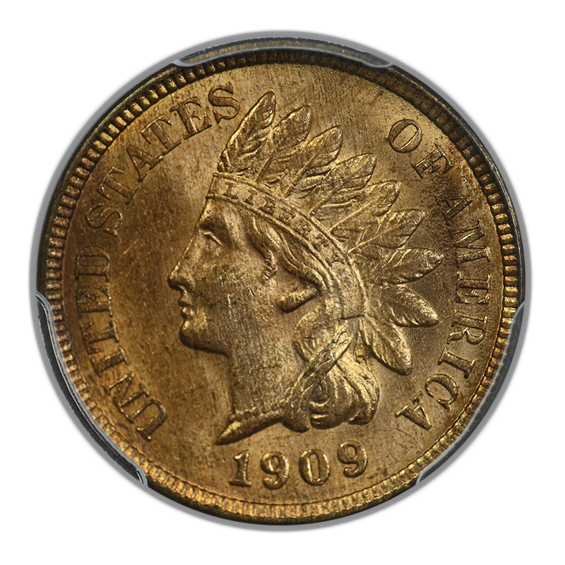 1909 Indian Head Cent 1C PCGS MS64RB CAC Obverse