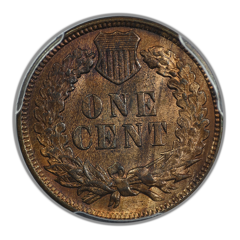 1909 Indian Head Cent 1C PCGS MS64RB CAC Reverse