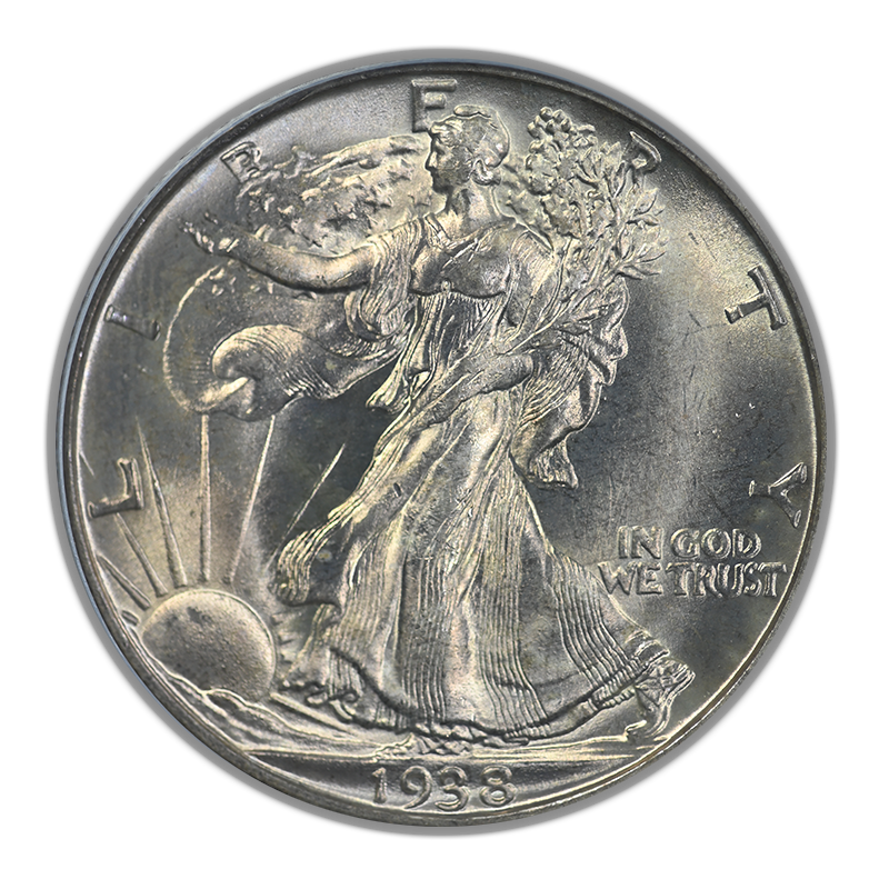 1938-D Walking Liberty Half Dollar 50C PCGS MS66 Obverse