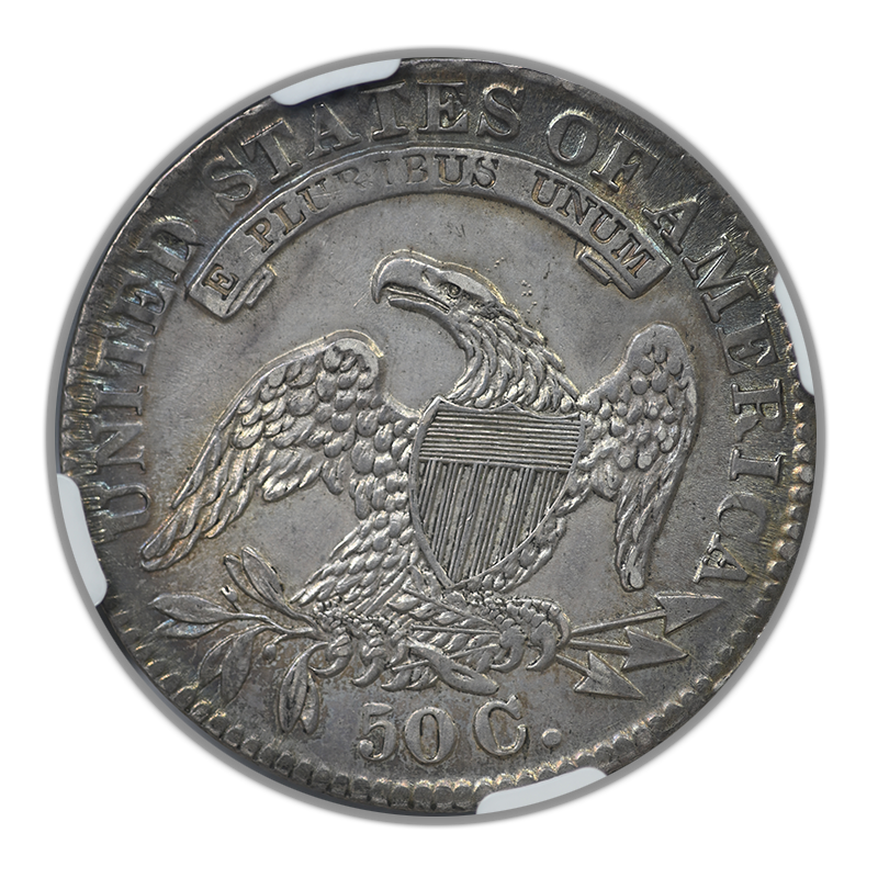 1833 Capped Bust Half Dollar 50C NGC AU55 - TONED!