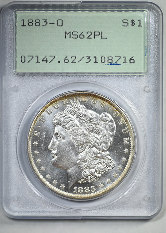 1883-O Morgan Dollar $1 PCGS Rattler MS62PL - Prooflike