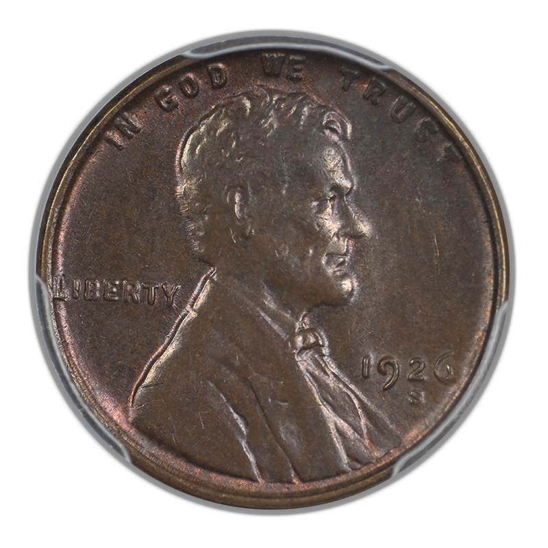 1926-S Lincoln Wheat Cent 1C PCGS MS64BN CAC