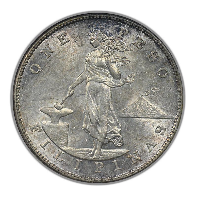 1903 USA Philippines Peso NGC AU55