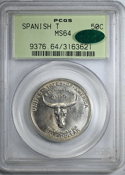 1935 Spanish Trail Classic Commemorative Half Dollar 50C PCGS MS64 CAC OGH Obverse Slab