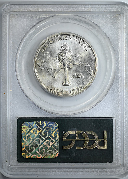 1935 Spanish Trail Classic Commemorative Half Dollar 50C PCGS MS64 CAC OGH Reverse Slab