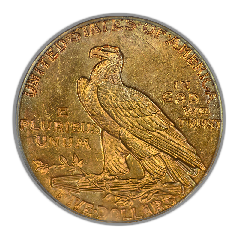 1911 Indian Head Gold Half Eagle $5 PCGS MS63 OGH