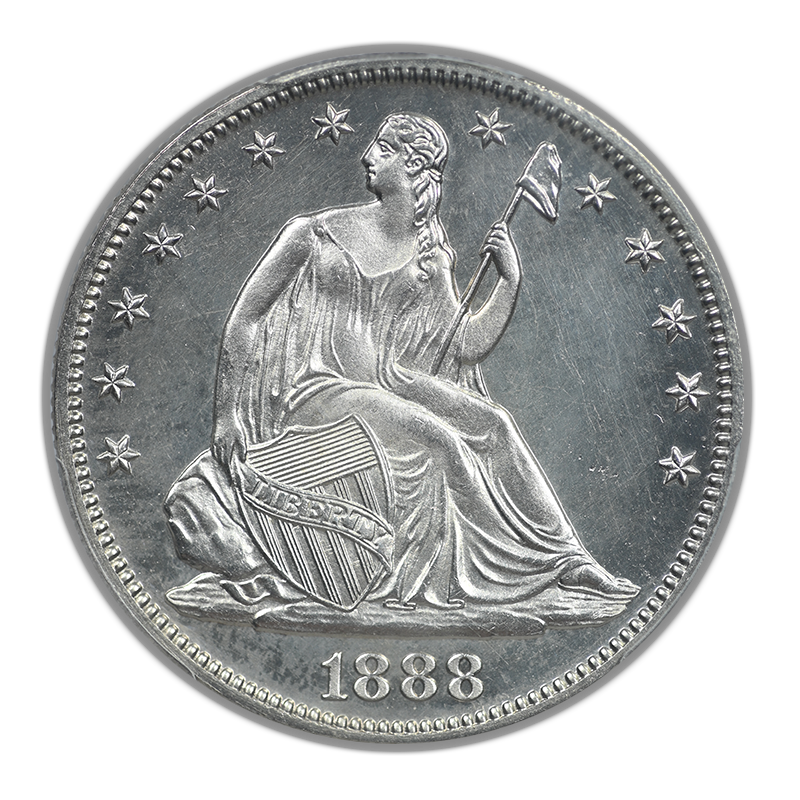 1888 Proof Liberty Seated Half Dollar 50C PCGS PR63