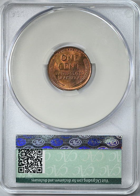 1925 Lincoln Wheat Cent 1C CAC MS66RB