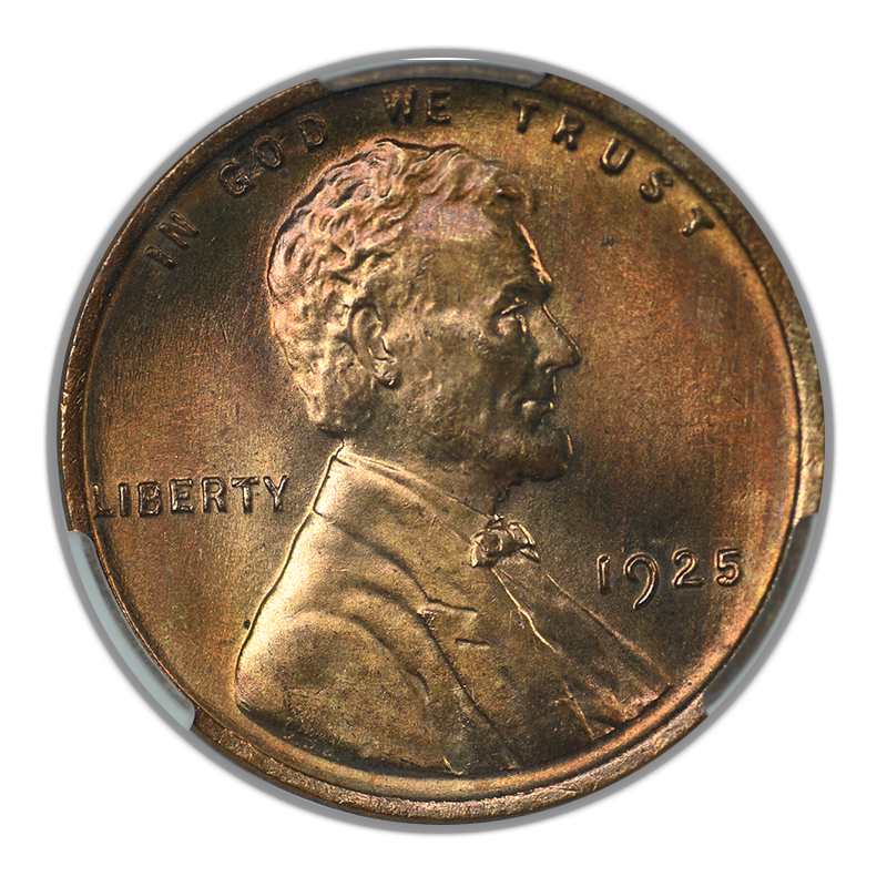 1925 Lincoln Wheat Cent 1C CAC MS66RB