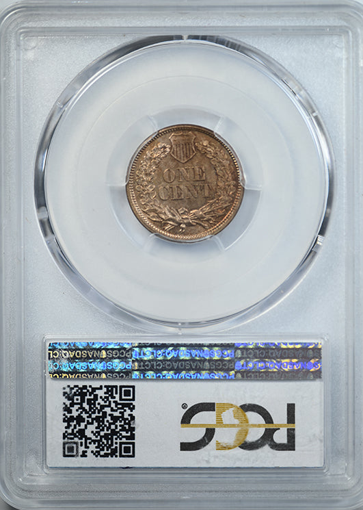 1860 Pointed Bust Indian Head Cent 1C PCGS MS63 Reverse Slab