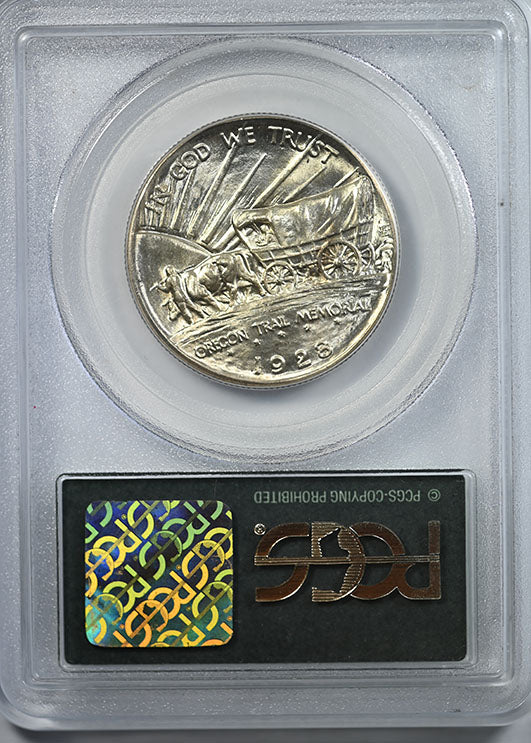 1928 Oregon Trail Classic Commemorative Half Dollar 50C PCGS MS65 CAC OGH Reverse Slab