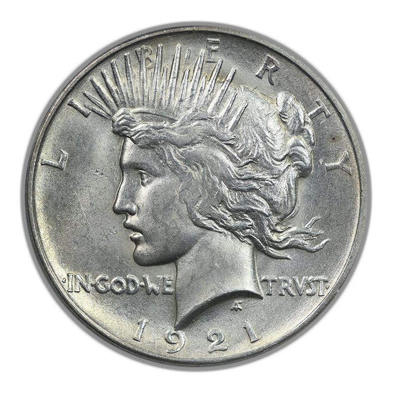 1921 Peace Dollar $1 PCGS MS63