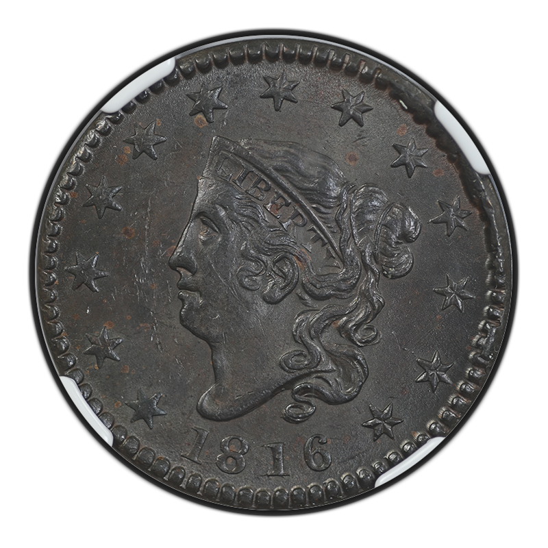 1816 Matron Liberty Head Large Cent 1C NGC MS62BN CAC Obverse