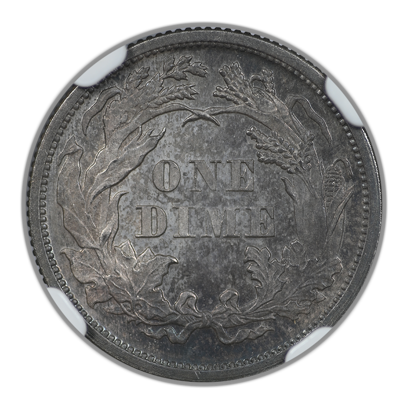 1869 Proof Liberty Seated Dime 10C NGC PF64 - TONED!