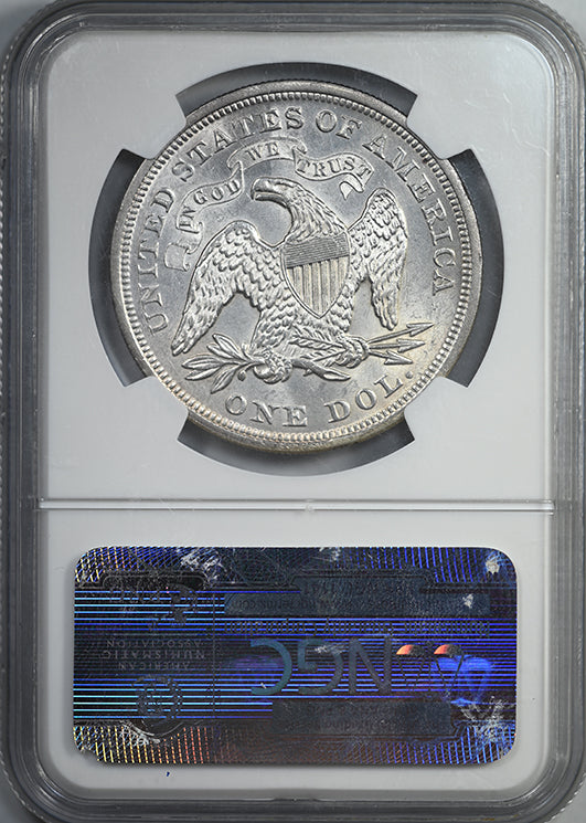 1871 Liberty Seated Dollar $1 NGC MS61
