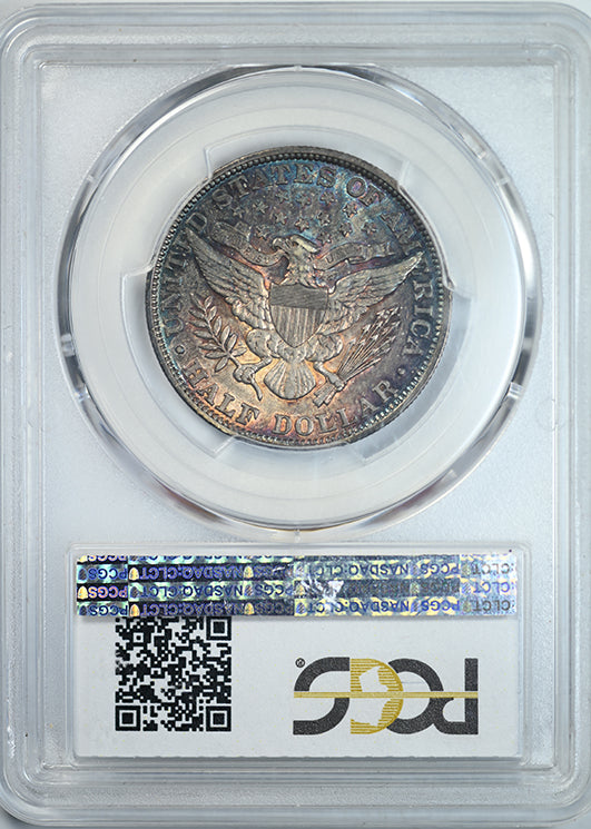 1892 Barber Half Dollar 50C PCGS AU55 - TONED! Reverse Slab