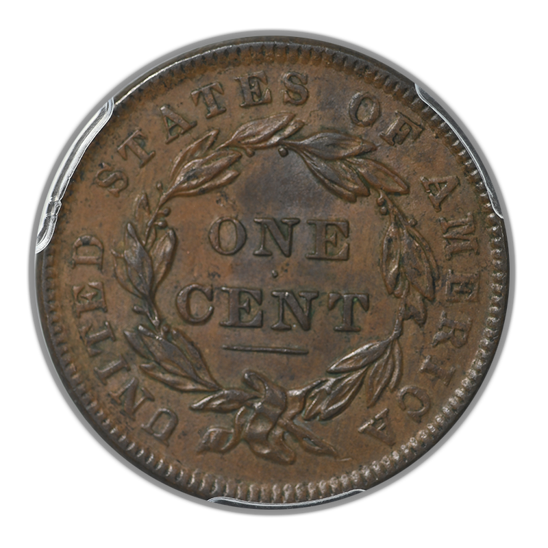 1838 Coronet Head Large Cent 1C PCGS MS62BN
