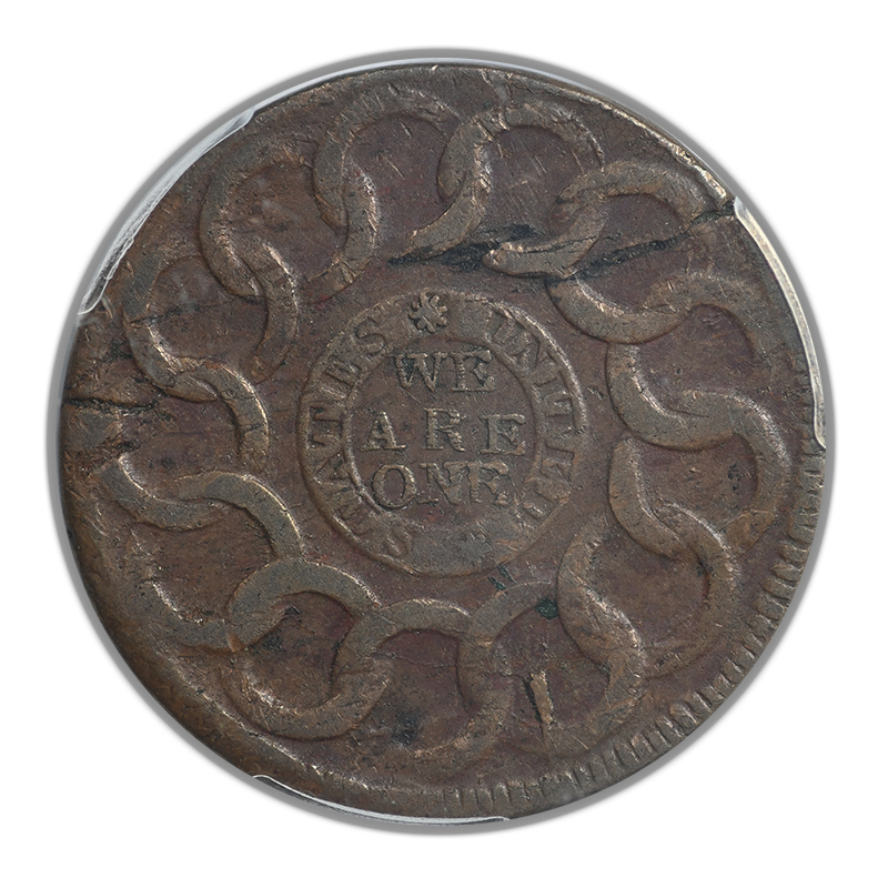 1787 Fugio Cent 1C 4 Cinq, 8 Pointed Star PCGS XF40