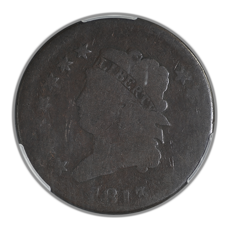 1813 Classic Head Large Cent 1C CAC AG3
