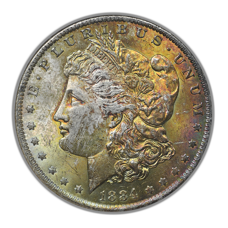1884-O Morgan Dollar $1 NGC MS63 Binion Collection - TONED!
