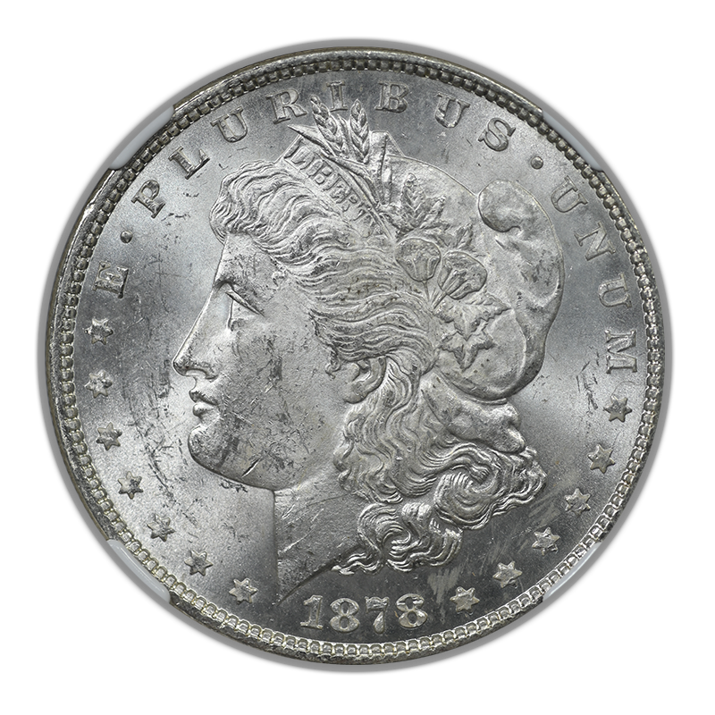 1878 7TF Reverse of 1879 Morgan Dollar $1 NGC MS63