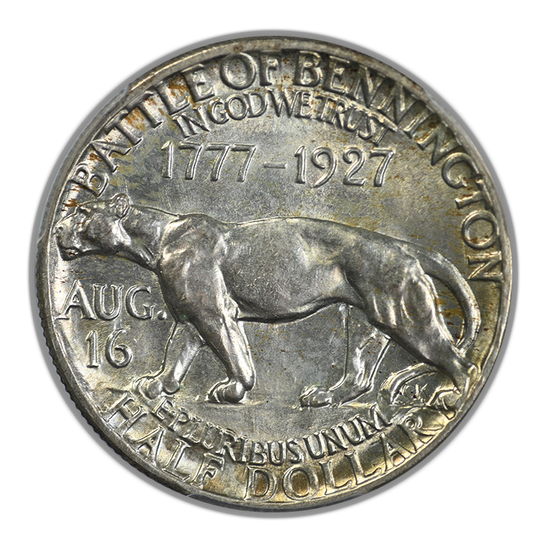 1927 Vermont Classic Commemorative Half Dollar 50C PCGS MS66 CAC Reverse