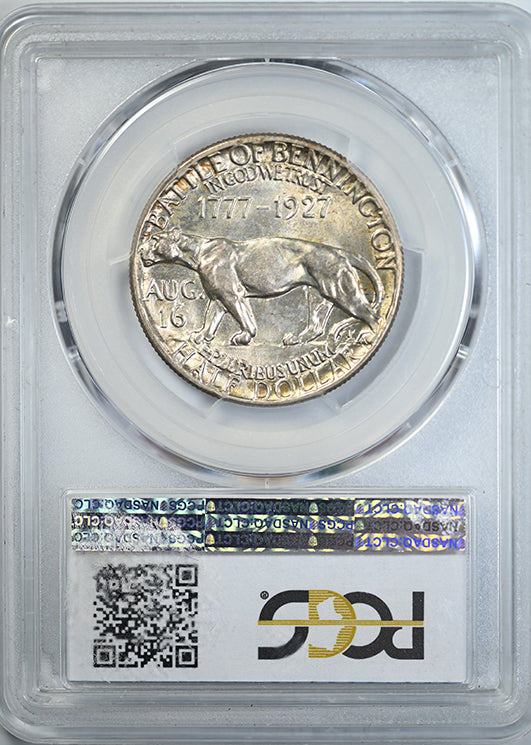 1927 Vermont Classic Commemorative Half Dollar 50C PCGS MS66 CAC Reverse Slab