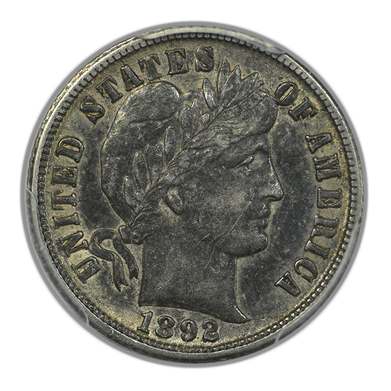 1892-O Barber Dime 10C PCGS XF45 Obverse