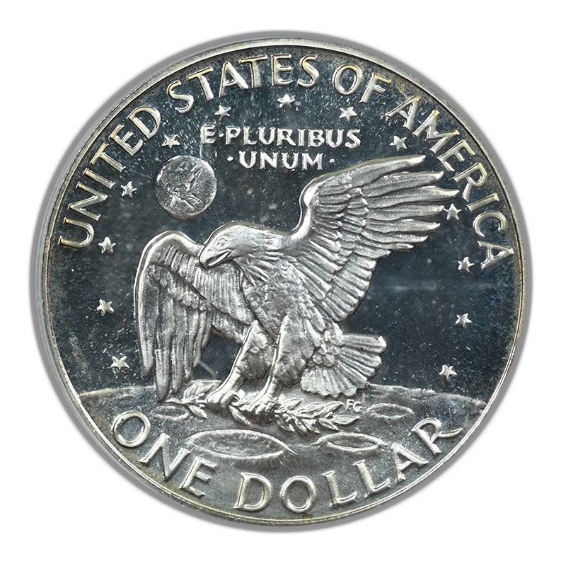 1971-S Proof Silver Eisenhower Ike Dollar $1 PCGS PR67DCAM Deep Cameo Minor Variety Doubled Die Obverse DDO - TONED!