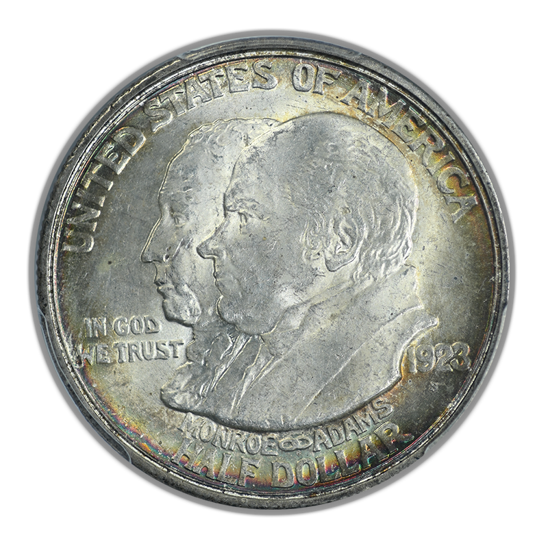 1923-S Monroe Classic Commemorative Half Dollar 50C PCGS MS64 CAC - TONED! Obverse