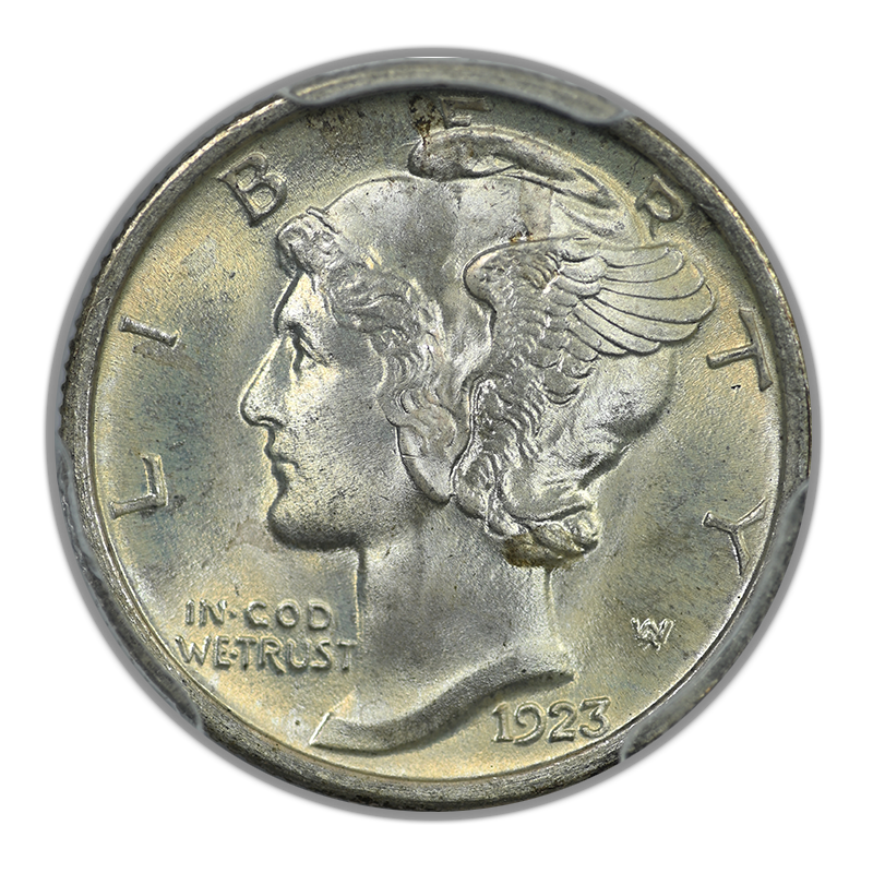 1923 Mercury Dime 10C PCGS MS67