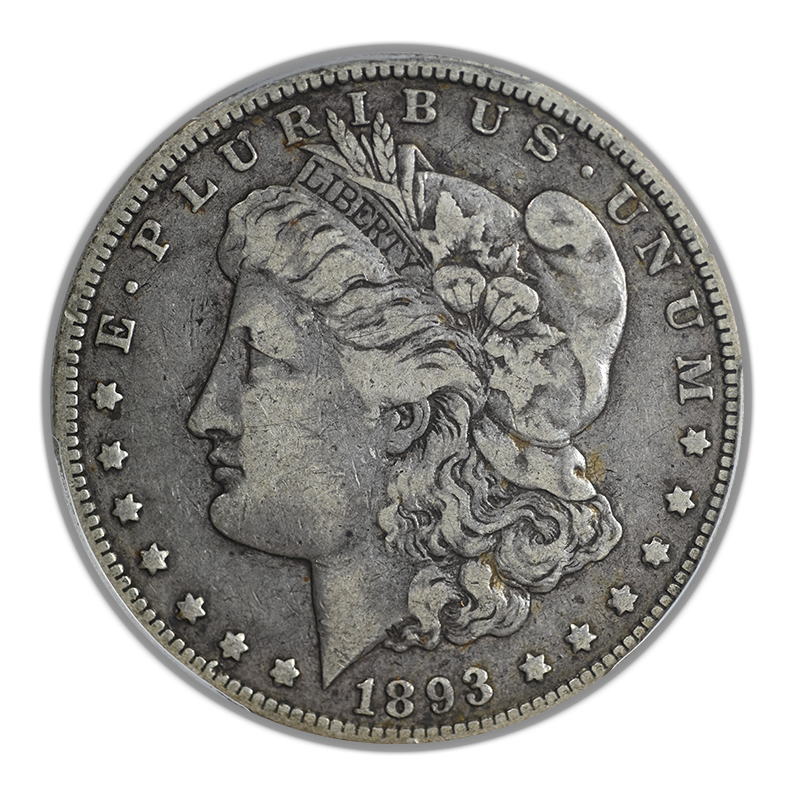 1893-O Morgan Dollar $1 PCGS VF20