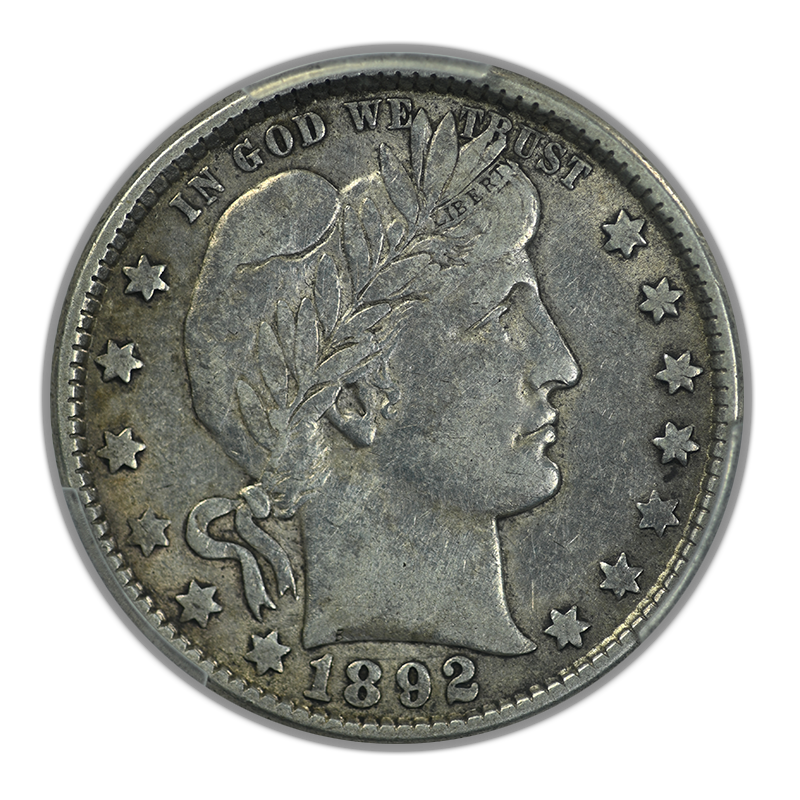 1892-O Barber Quarter 25C PCGS VF35 Obverse
