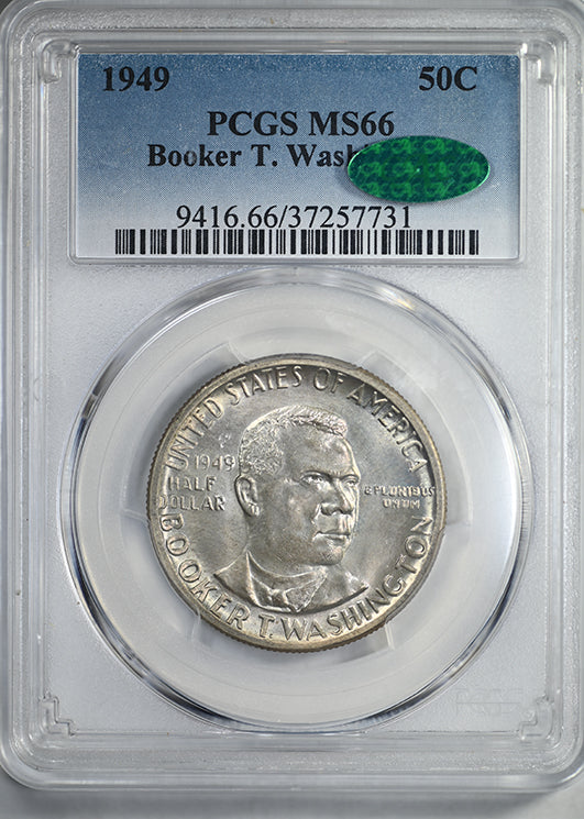 1949 Booker T. Washington Classic Commemorative Half Dollar 50C PCGS MS66 CAC