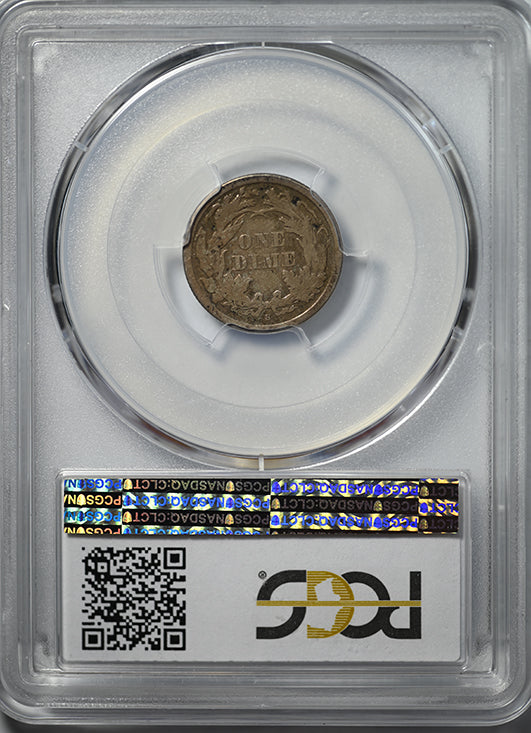 1861-S Liberty Seated Dime 10C PCGS F15 Reverse Slab