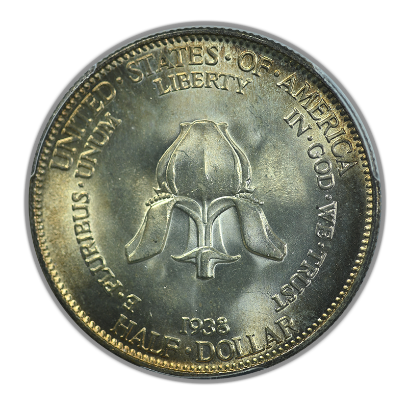 1938 New Rochelle Classic Commemorative Half Dollar 50C PCGS MS66 CAC Reverse