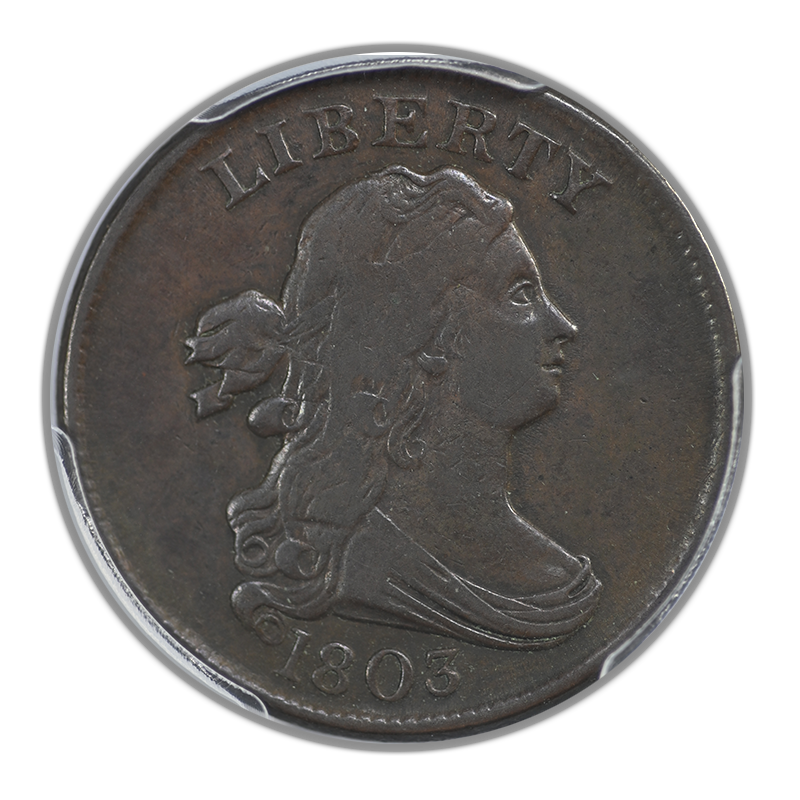 1803 Draped Bust Half Cent 1/2C PCGS VF25