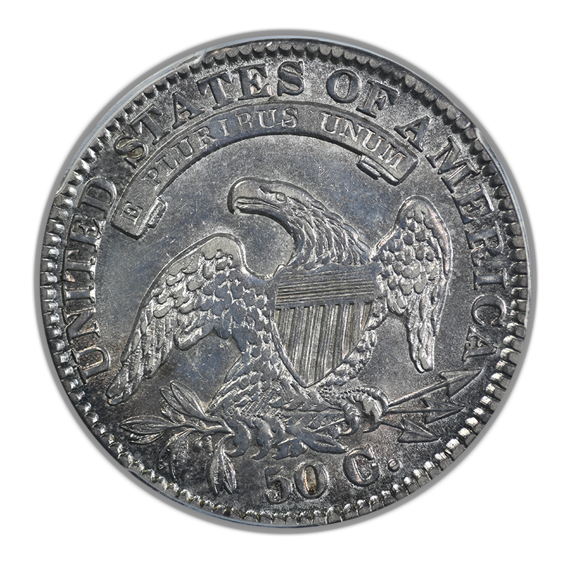 1835 Capped Bust Half Dollar 50C PCGS AU55 - O-103 Large Date, Large Letters Reverse