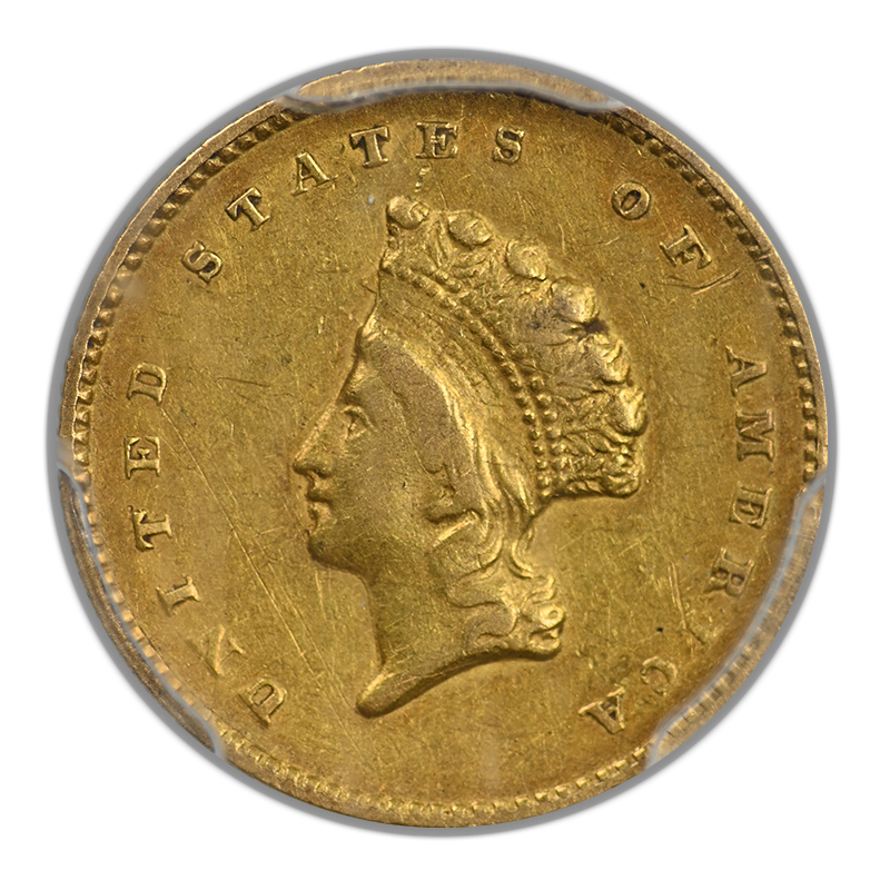 1855-O Type 2 Indian Princess Head Gold Dollar G$1 PCGS XF40