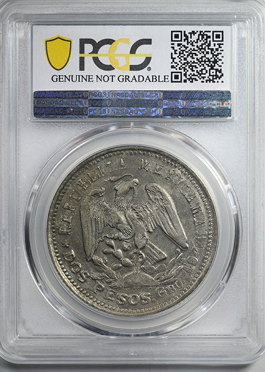 1914-GRO Mexico Guerrero 2 Peso PCGS Genuine UNC Detail KM-643