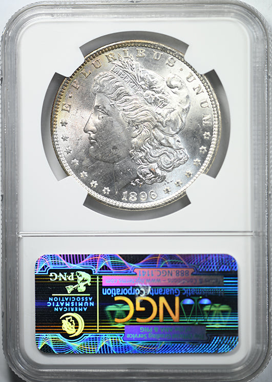 1896 Morgan Dollar $1 NGC MS65* STar - RAINBOW TONED! Reverse Slab