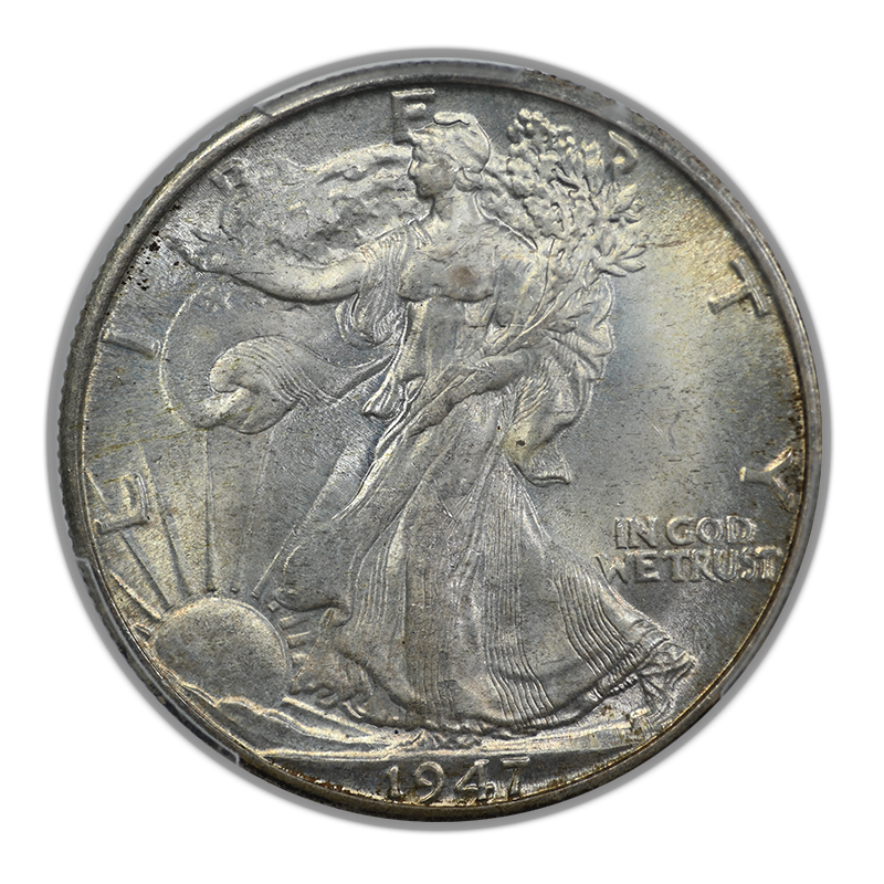 1947-D Walking Liberty Half Dollar 50C PCGS MS66 CAC Obverse