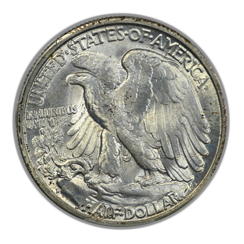 1947-D Walking Liberty Half Dollar 50C PCGS MS66 CAC Reverse